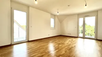 Expose ERSTBEZUG Dachgeschosswohnung am oberen Mühlwasser!!!: Klimatisiert I Gemeinschaftsgarten I Neubauprojekt I Lift I Garagenstellplatz