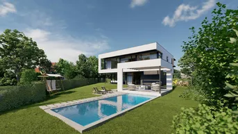 Expose BAUBEWILLIGTES Grundstück in Traumlage Nähe Wien! I Einreichpläne bereits vorhanden I Villa mit 5 Zimmern möglich I Pool und Sauna I Garage