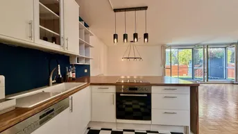 Expose Maisonette I ca. 99m² Garten I ca. 56m² große Wohnküche I hauseigene Tiefgarage I Lage in einer ruhigen Einbahnstraße I