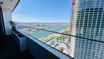 Expose 350m zur U1 – Danubeflats | 24. Etage | Sunset-Balkon | Erstbezug | Exklusiver Membersclub | Skygarden | Tiefgaragenplatz