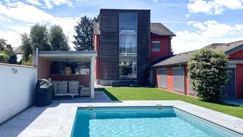 Expose Einzigartige Immobilie in Leibnitz. Haus mit separatem Gebäude und Pool