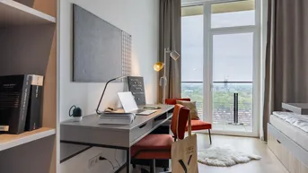 Expose Möbliertes Apartment über den Dächern von Wien - YOUNIQ Vienna TrIIIple / Top-modernes Hochhaus