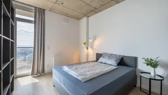 Expose Möbliertes Apartment über den Dächern von Wien - YOUNIQ Vienna TrIIIple / Top-modernes Hochhaus