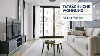 Expose Traumblick über Wien, BelMain Tower mit Gym, Wellness &amp; Lounge, 2 Zimmer + Balkon, 6. Stock, U-Bahn (VIE97)