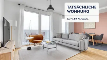 Expose Marinatower: U2 Donaumarina, 4 Zi mit Balkon und Ausblick aufdie Donau, Gym, Sauna, Shops im Tower (VIE243)