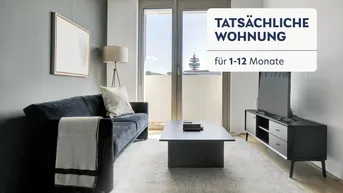 Expose Traumblick über Wien, Belview Tower mit Gym, Wellness &amp; Lounge, 2 Zimmer + Balkon, 17. Stock, U-Bahn (VIE46)
