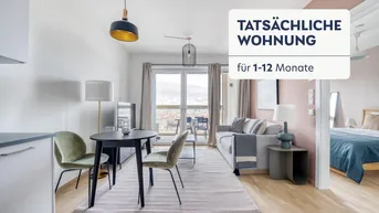 Expose Traumblick über Wien, 26. Stock HelioTower mit Gym, Interspar &amp; Lounges, 2 Zimmer + Balkon, U-Bahn (VIE255)