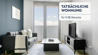 Expose Traumblick über Wien, Belview Tower mit Gym, Wellness &amp; Lounge, 2 Zimmer + Balkon, 13. Stock, U-Bahn (VIE47)