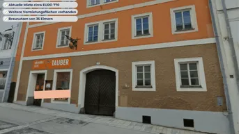 Expose STADTHAUS mit viel POTENZIAL nahe Hauptplatz mit Braunutzung und vermietetem Geschäftslokal und einer Wohnung