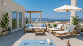 Expose Großartiges Penthouse mit Meerblick in ruhiger Gegend in Zadar - Borik