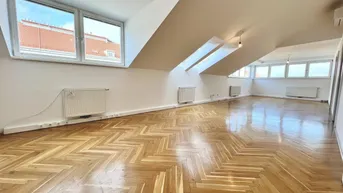 Expose Schönes 93m² Dachgeschoß-Apartment, 2 Zimmer, Lift zu mieten für € 1497,68!