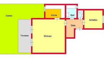 Expose Große sonnige 2-Zimmer-Gartenwohnung bei LKH