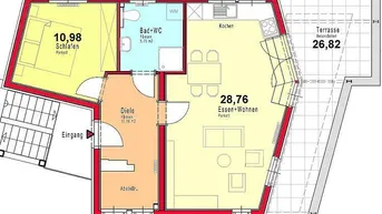 Expose Provisionsfrei: Penthousewohnung mit Terrasse in sonniger Grünruhelage