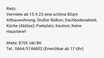 Expose Mietwohnung in Rietz