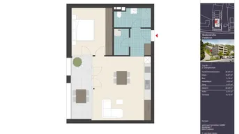 Expose Wohnanlage "Hillside" - Tolle 2-Zimmerwohnung mit großzügiger Terrasse - Top 08