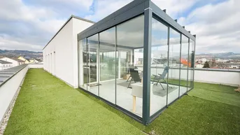 Expose Premium-Penthouse in Linz-Urfahr zu vermieten! Große Außenterrasse – Wintergarten - Moderne Einbauküche mit vielen Extras