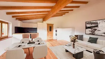Expose Zauberhafte Dachgeschoßwohnung in traumhaft sonniger Panoramalage von Oberndorf