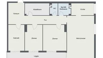 Expose RUHELAGE | 4 ZIMMER + KÜCHE | LOGGIA | RIESIGER ALLGEMEINGARTEN MIT ALTBAUMBESTAND |