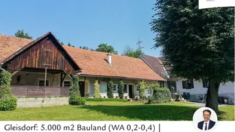 Expose Gleisdorf: 5.000 m2 Bauland (WA 0,2-0,4) | ehemaliger Bauernhof | viel Platz für viele Möglichkeiten