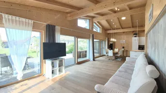 Expose Barrierefreier lichtdurchfluteter Bungalow - Moderne trifft einzigartige Wohlfühleleganz - Holzhaus mit SMART HOME - Garage, große Terrasse, uvm.