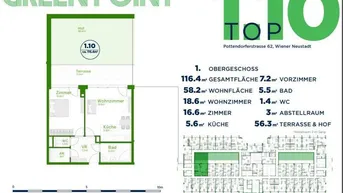 Expose Große Terrasse: Ruhige 2-Zimmer Wohnung 