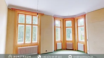 Expose Altbaujuwel mit 77,66 m² – Sanierungsbedürftige Erkerwohnung mit Süd-Ausrichtung &amp; Weitblick in Döbling - PROVISIONSFREI