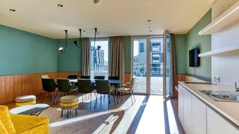 Expose Top 358 -3 Zimmer ERSTBEZUG mit Freiflächen/CITY FERNBLICK - mit Fitness-Club im Haus!