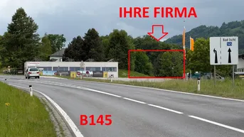 Expose TOP: Betriebsgrundstück Gmunden/B145 – 2.184 m² | nur 228 €/m²