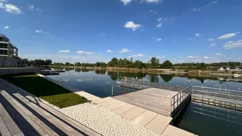 Expose THE SHORE 50m² Gartenwohnung mit Terrasse - Wohnen am Wasser - Badesteg, Sauna, Fitness, Concierge 1190 Wien