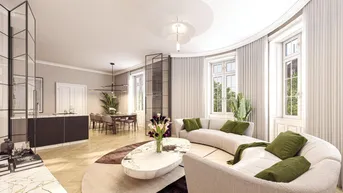 Expose Mit Glanz und Gloria! Hochwertig revitalisierte 3-Zimmer-Stilwohnung mit innenhofseitigem Balkon in Döblinger Bestlage
