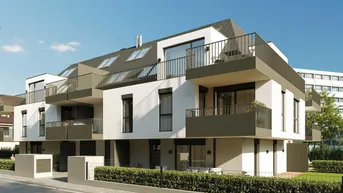 Expose Provisionsfreie, exklusive 2-Zimmer-Balkon-Wohnung in Grünruhelage - Erstbezug mit hochwertiger Ausstattung und Tiefgarage