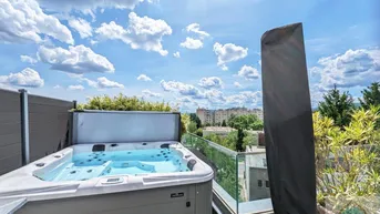 Expose Den Alltag im eigenen Whirlpool auf der riesigen Dachterrasse vergessen und die Seele baumeln lassen!