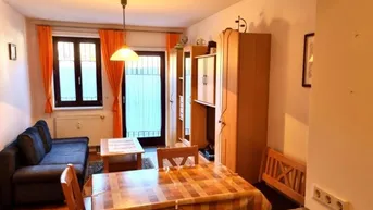Expose Voll möblierte eingerichtete Wohnung mit Terrasse, Garten und Parkplatz Nähe Therme Nova! Ruhig