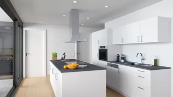 Expose PROVISIONSFREI: 3-Zimmer-Wohnung in Höchst zu vermieten. Top moderner Neubau mit Loggia, Kochinsel und raumhoher Verglasung!