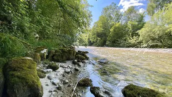 Expose 2-Zimmer Appartement mit Eigengarten direkt an der Alm.