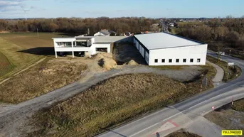Expose PROVISIONSFREI - Großzügige Lagerhalle mit anliegendem belagsfertigen Einfamilienhaus/Bürohaus