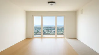 Expose Helio Tower I Blick über Wien I 31. Stock I Loggia und Balkon mit Südost-Ausrichtung