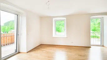 Expose Haupt- &amp; Zweitwohnsitz sowie touristische Vermietung möglich. - 2-Zimmer-WE mit Balkon und Stellplatz in Stadl an der Mur.