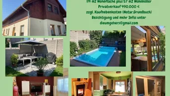 Expose Schöne Doppelhaushälfte mit Pool, Wintergarten und Sauna in toller Lage in Groß-Enzersdorf