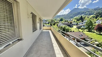 Expose Frastanz: zentrale 4-Zimmer-Wohnung ca. 84 m2 mit Terrasse ca, 17 m2 und Ausblick ins Grüne