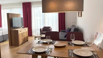 Expose Studio Apartment mit privater Sauna und Pool zur touristischen Vermietung, nur 100 Meter von der Ski-Talabfahrt in Saalbach entfernt