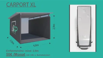 Expose Garagen in unterschiedlichen Größen zu mieten! Variante: Carport