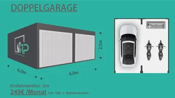 Expose Garagen in unterschiedlichen Größen zu mieten! Variante: Doppelgarage
