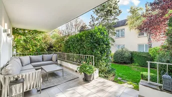 Expose Vermietet bis 01.06.2027! - Sonnige, moderne Terrassen-Wohnung mit herrlichem Garten und Indoor-Pool