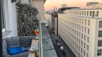 Expose Voll ausgestattete Wohnung beim Schottentor mit Balkonblick – einfach einziehen!