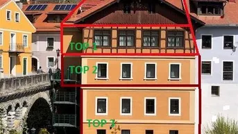 Expose Die Top 3 Wohnungen befindet verkaufen , in einem historischen Gebäude im Zentrum von MURAU/Österreich zu verkaufen. 