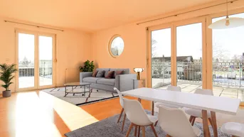 Expose 3-Zimmer-Wohnung mit zwei Balkonen in Kleinwohnanlage