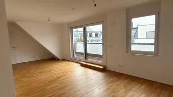 Expose helle Dachgeschosswohnung mit Terrasse und Garage in Stammersdorfer Ruhelage 