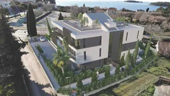 Expose Rovinj-Luxuswohnung-2 Garagen-Aufzug-400 m vom Meer entfernt-Blick