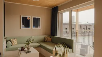 Expose Wohnen am Hirschengrün in Salzburg - 2 Zimmer Wohnung mit Balkon im 4 OG./ Top 29